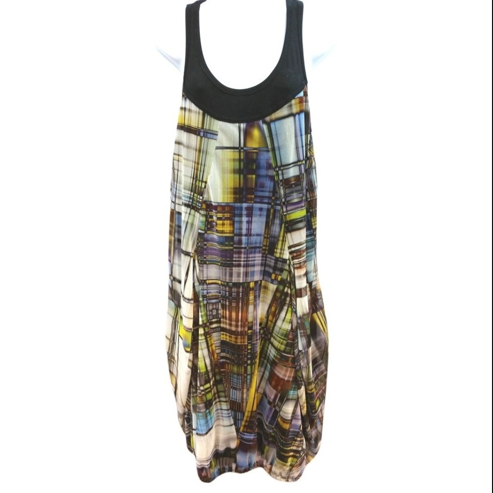 Deco E Vous A Nous Printed Mesh Stretchy Dress